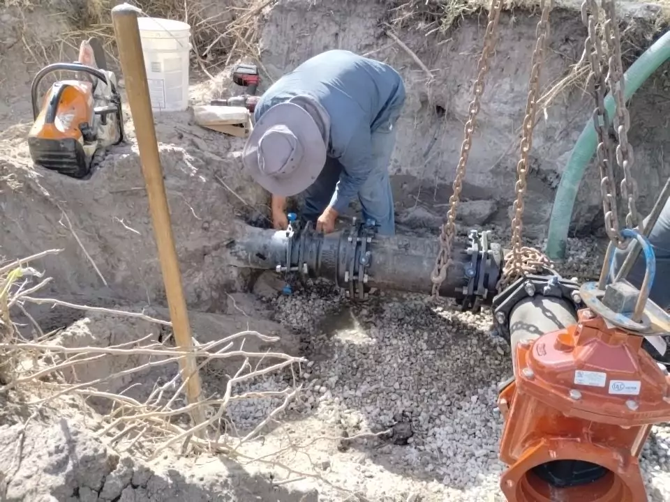 working on the water force main